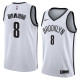 NBA Men New Brooklyn Nets White #8 DINWIDDIE Jersey High Quality Name and Number Print
