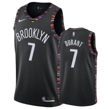 NBA Men New Brooklyn Nets Black City #7 DURANT Jersey High Quality Name and Number Print