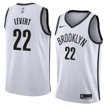 NBA Men New Brooklyn Nets White #22 LEVERT Jersey High Quality Name and Number Print