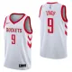 NBA Men Houston Rockets White #9 ZHOU Jersey High Quality Name and Number Print