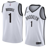 NBA Men New Brooklyn Nets White #1 RUSSELL Jersey High Quality Name and Number Print