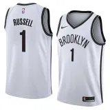 NBA Men New Brooklyn Nets White #1 RUSSELL Jersey High Quality Name and Number Print