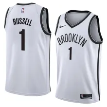 NBA Men New Brooklyn Nets White #1 RUSSELL Jersey High Quality Name and Number Print