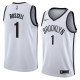 NBA Men New Brooklyn Nets White #1 RUSSELL Jersey High Quality Name and Number Print