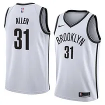 NBA Men New Brooklyn Nets White #31 ALLEN Jersey High Quality Name and Number Print