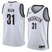 NBA Men New Brooklyn Nets White #31 ALLEN Jersey High Quality Name and Number Print