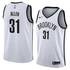 NBA Men New Brooklyn Nets White #31 ALLEN Jersey High Quality Name and Number Print
