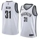 NBA Men New Brooklyn Nets White #31 ALLEN Jersey High Quality Name and Number Print