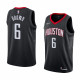 NBA Men Houston Rockets Black #6 BROWN Jersey High Quality Name and Number Print