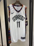 NBA Men New Brooklyn Nets White City #11 IRVING Jersey High Quality Name and Number Print