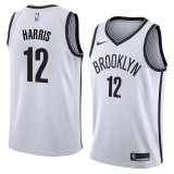 NBA Men New Brooklyn Nets White #12 HARRIS Jersey High Quality Name and Number Print