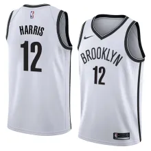NBA Men New Brooklyn Nets White #12 HARRIS Jersey High Quality Name and Number Print