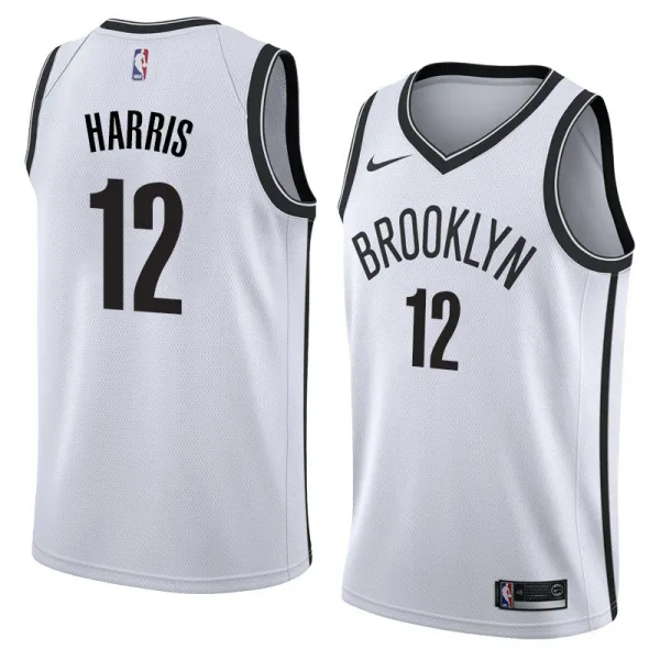 NBA Men New Brooklyn Nets White #12 HARRIS Jersey High Quality Name and Number Print