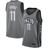 NBA Men New Brooklyn Nets Grey City #11 IRVING Jersey High Quality Name and Number Print