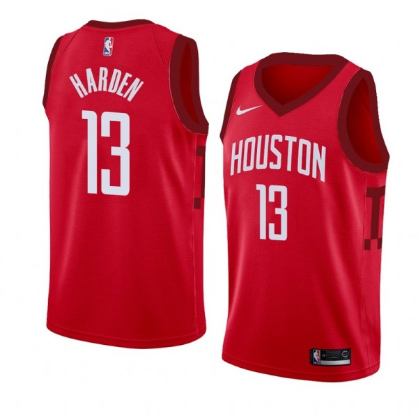 NBA Men Houston Rockets Rewarding Red #13 HARDEN Jersey High Quality Name and Number Print
