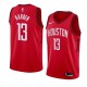 NBA Men Houston Rockets Rewarding Red #13 HARDEN Jersey High Quality Name and Number Print