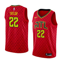 NBA Men Atlanta Hawks Red #22 TAYLOR Jersey High Quality Name and Number Print