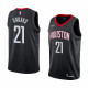 NBA Men Houston Rockets Black #21 ONUAKU Jersey High Quality Name and Number Print