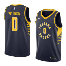 NBA Men Indiana Pacers Dark Blue #0 POYTHRESS Jersey High Quality Name and Number Print