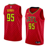NBA Men Atlanta Hawks Red #95 BEMBRY Jersey High Quality Name and Number Print