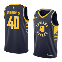 NBA Men Indiana Pacers Dark Blue #40 ROBINSON Jersey High Quality Name and Number Print