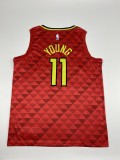 NBA Men Atlanta Hawks Red #11 YOUNG Jersey High Quality Name and Number Print