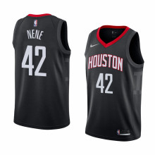 NBA Men Houston Rockets Black #42 NENE Jersey High Quality Name and Number Print