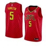 NBA Men Atlanta Hawks Red #5 HAMILTON Jersey High Quality Name and Number Print