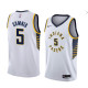 NBA Men Indiana Pacers White #5 SUMNER Jersey High Quality Name and Number Print