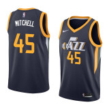 NBA Men Utah Jazz Dark Blue #45 MITCHELL Jersey High Quality Name and Number Print