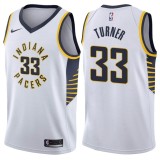 NBA Men Indiana Pacers White #33 TURNER Jersey High Quality Name and Number Print