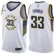 NBA Men Indiana Pacers White #33 TURNER Jersey High Quality Name and Number Print