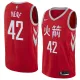 NBA Men Houston Rockets Red Jersey Chinese Version #42 NENE High Quality Name and Number Print