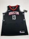 NBA Men Houston Rockets Black #13 HARDEN Jersey High Quality Name and Number Print