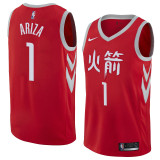 NBA Men Houston Rockets Red Jersey Chinese Version #1 ARIZA High Quality Name and Number Print
