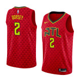 NBA Men Atlanta Hawks Red #2 DORSEY Jersey High Quality Name and Number Print