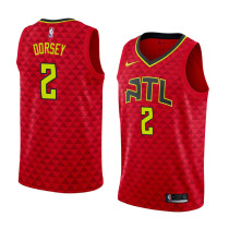 NBA Men Atlanta Hawks Red #2 DORSEY Jersey High Quality Name and Number Print