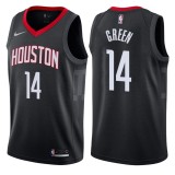 NBA Men Houston Rockets Black #14 GREEN Jersey High Quality Name and Number Print