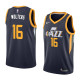 NBA Men Utah Jazz Dark Blue #16 WOLTERS Jersey High Quality Name and Number Print