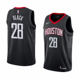 NBA Men Houston Rockets Black #28 BLACK Jersey High Quality Name and Number Print