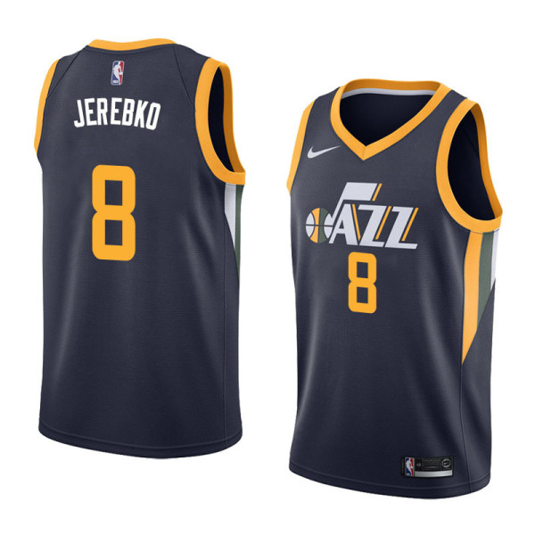 NBA Men Utah Jazz Dark Blue #8 JEREBKO Jersey High Quality Name and Number Print