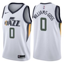 NBA Men Utah Jazz White #0 WILLIAMS-GOSS Jersey High Quality Name and Number Print