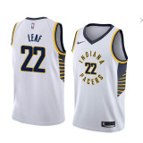 NBA Men Indiana Pacers White #22 LEAF Jersey High Quality Name and Number Print