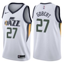 NBA Men Utah Jazz White #27 GOBERT Jersey High Quality Name and Number Print