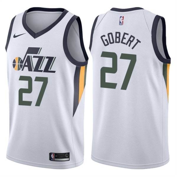 NBA Men Utah Jazz White #27 GOBERT Jersey High Quality Name and Number Print