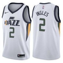 NBA Men Utah Jazz White #2 INGLES Jersey High Quality Name and Number Print