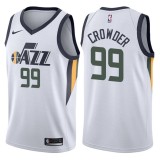 NBA Men Utah Jazz White #99 CROWDER Jersey High Quality Name and Number Print