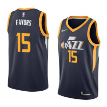 NBA Men Utah Jazz Dark Blue #15 FAVORS Jersey High Quality Name and Number Print