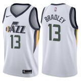 NBA Men Utah Jazz White #13 BRADLEY Jersey High Quality Name and Number Print