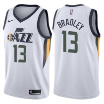 NBA Men Utah Jazz White #13 BRADLEY Jersey High Quality Name and Number Print